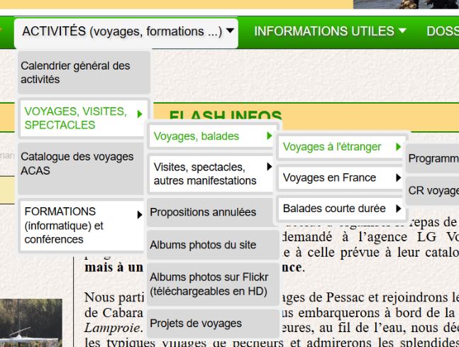 menu activites voyages 2